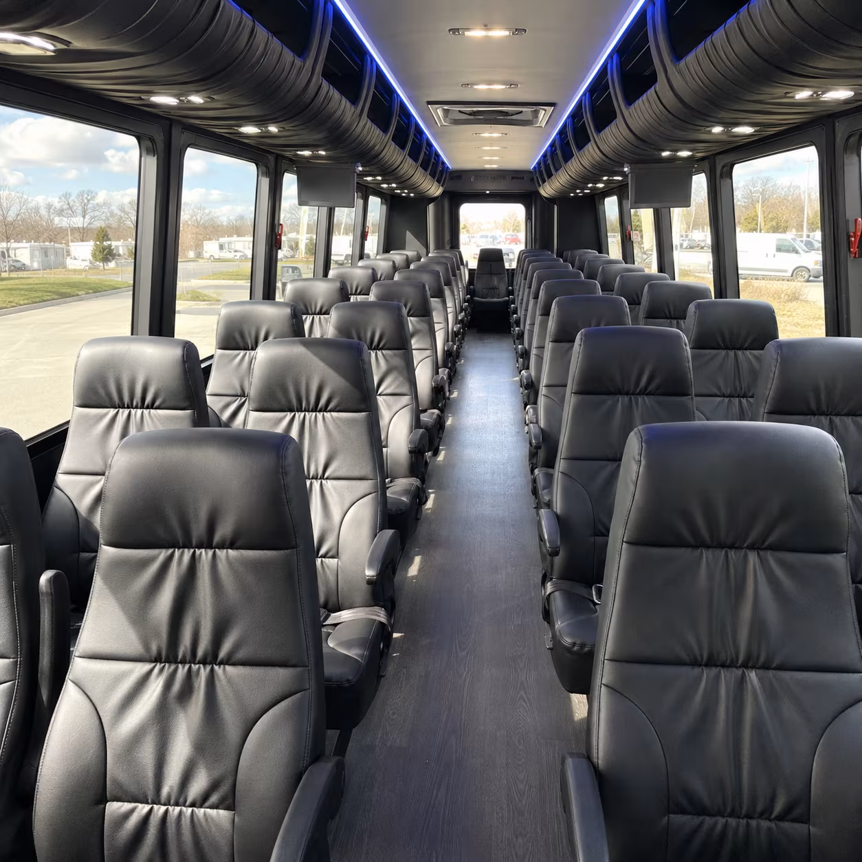 lansing military base transfer and troop movement buses